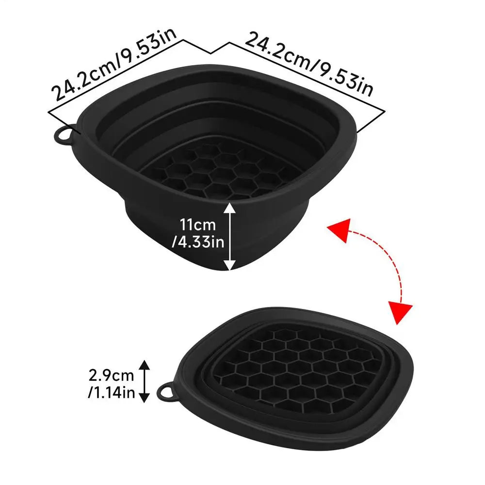 Ice Face Bowl Facial Ice Bath Bowl for Cold Plunge Reusable Spa Tool with Built-in Tray Outdoor Portable Foldable Wash Basin
